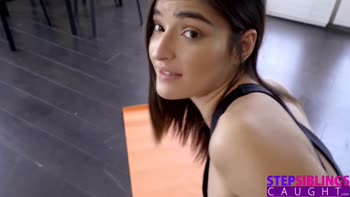 Emily Willis's Step Sis Reveals Ripped Yoga Pants in POV Blowjob