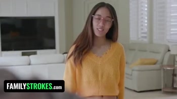 Submissive Wife And Stepdaughter Make Stepdaddy Cum After Hardcore Taboo Threesome