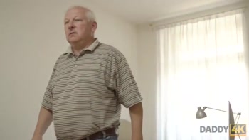 DADDY4K. Slutty girl fucked by horny old step dad behind...