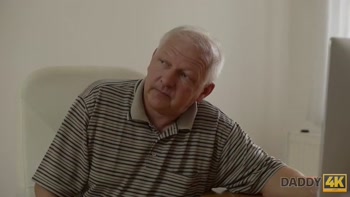 DADDY4K. Slutty girl fucked by horny old step dad behind...