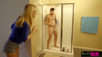 Bratty Sis - Pervy Dad Fucks Daughter While Step Mom Is Near! S3:
