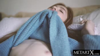 Jia Lissa's Sizzling Solo: Glass Dildo Teases Her Tight Redhead Pussy to Blazing Orgasm