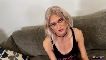 FEMOUT XXX - New Tgirl Called Rachel, Gorgeous And Amazing Masturbating