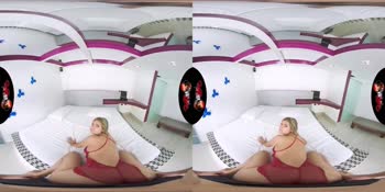Blonde Latina VR Babe: Immersive 180° Big Tit Cowgirl Experience