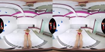 Blonde Latina VR Babe: Immersive 180° Big Tit Cowgirl Experience