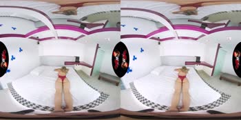 Blonde Latina VR Babe: Immersive 180° Big Tit Cowgirl Experience