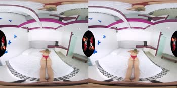 Blonde Latina VR Babe: Immersive 180° Big Tit Cowgirl Experience