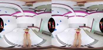 Blonde Latina VR Babe: Immersive 180° Big Tit Cowgirl Experience