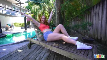Arietta Adams' Sultry Outdoor Romp: Teen (18+) Redhead's Big Tits and Bubble Butt Get Railed