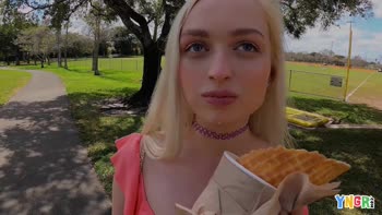 Blonde Teen (18+) Storm Takes On a Monster Cock in a Steamy Public Rendezvous