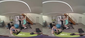 Gia & Monika's Threesome Gym Session in VR