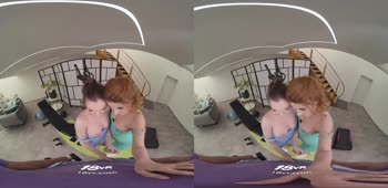 Gia & Monika's Threesome Gym Session in VR