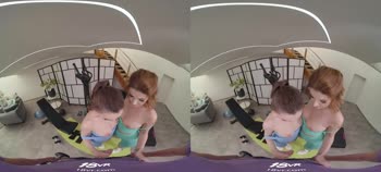 Gia & Monika's Threesome Gym Session in VR