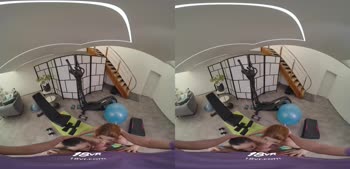 Gia & Monika's Threesome Gym Session in VR