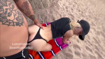 Lukomaluko1's Beachside Anal Delight: Blonde Babe Sucks & Fucks
