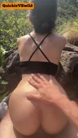 QuickieVSwild's Hiking Adventure: Cum-Slick Tits and White Dick