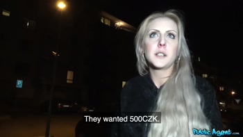 Her impressive boobs covered in my jizz - Public Agent