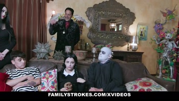 Family Strokes - Costume Party Turns Into Hardcore Fuck Fest On Halloween Night