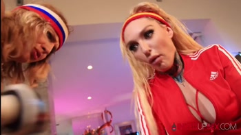 Fallon West Trains Her New Blonde Bombshell in Lesbian Action