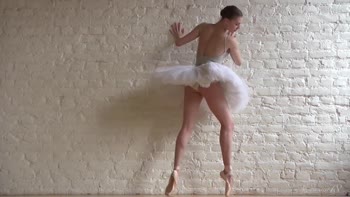 Balletic Bliss: Russian Blonde Ballerina Undresses for a Stunning Solo