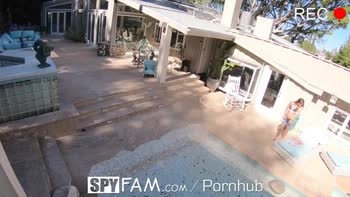 SPYFAM Sex Addict Step Dad Spies On Slutty Step Daughter