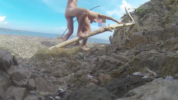 Juicy July's Surprise Beach Seduction