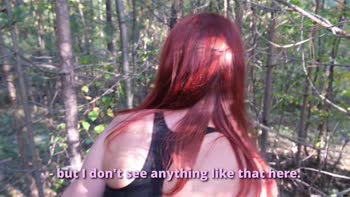 Liky's Woodsy Hookup: Redhead Babe Gets Rough in the Forest