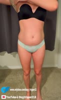 DayyTripper22's Sexy Strip Show: Shaved Pussy Up Close