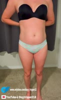 DayyTripper22's Sexy Strip Show: Shaved Pussy Up Close