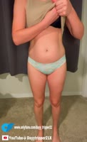 DayyTripper22's Sexy Strip Show: Shaved Pussy Up Close