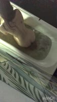 LittleRina16's Sultry Bathroom Solo - Tattooed Teen (18+) Masturbates to Music