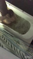 LittleRina16's Sultry Bathroom Solo - Tattooed Teen (18+) Masturbates to Music