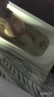 LittleRina16's Sultry Bathroom Solo - Tattooed Teen (18+) Masturbates to Music