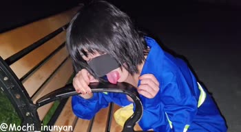 Mochi_inunyan's Park Seduction: Exposed, Licking & Climaxing in Uniform