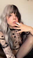 Tame Me Ivy's Smoking Sensation: Perky Tits, Shaved Pink Pussy, Solo Alt Girl