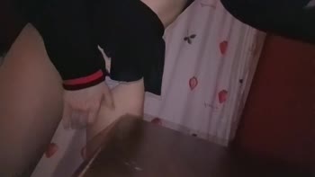 Miss Tanuki san - Miss Tanuki's Secrets: Petite Korean Cutie Finger Fucks Her Table