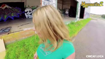 Daniella Margot's Petite Body Gets Hammered in Russian Public Threesome