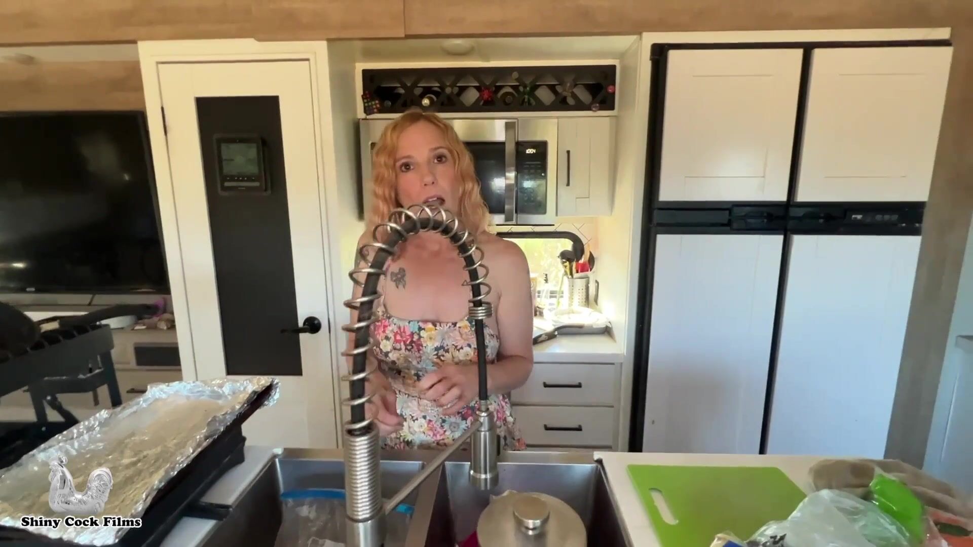 Helping my Stepmom's Holiday Stress - Jane Cane, Shiny Cock Films