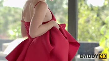 DADDY4K. Slutty GF is sucking a cock and then stripteasing for another in one room