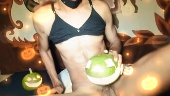 Rosunx's Pumpkin Playdate: Tiny Titted Trans Girl Halloween Delight