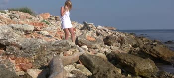 Blonde Teen (18+) Suntans by the Lake in Pure Elegance