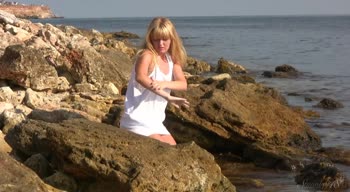Blonde Teen (18+) Suntans by the Lake in Pure Elegance