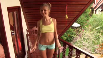 Anjelica's Sensual Solo Debut: Stunning Blonde Teen (18+) Exposes Her Charm