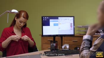 Spontaneous Office Seduction: Loan4K's Czech Casting