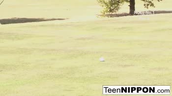 Pink Fairways: Teen (18+) Japanese Beauty's Steamy Golf Course Fling
