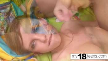 Russian Teen (18+)'s Big Cock Throats And Gets Cummed In Mouth