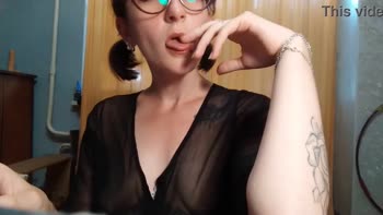HellENXxOo's Sizzling Solo: Teasing Cigarette Fumes & Nipple Piercing