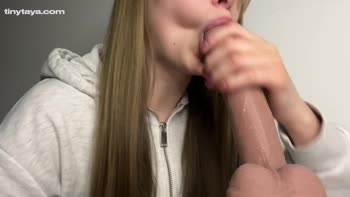 TinyTaya's Sizzling Solo: Sloppy Dildo Blowjobs & Petite Perfection