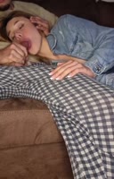 Unexpected Oral Creampie for Stepdaughter! Stepfather Fucks My Mouth and He Floods Me With Cum