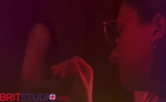 British Redhead Nurse's Gloryhole Blowjob Frenzy
